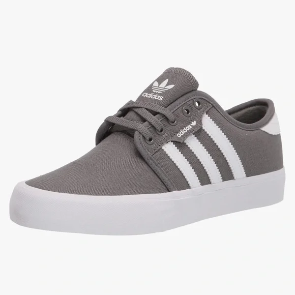 adidas | Shoes | Adidas Womens Gray And White Canvas Seeley Sneakers |  Poshmark